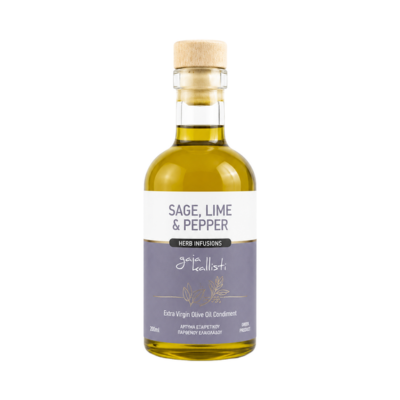 Ulei de măsline Extravirgin Premium cu Salvie, Lime și Piper